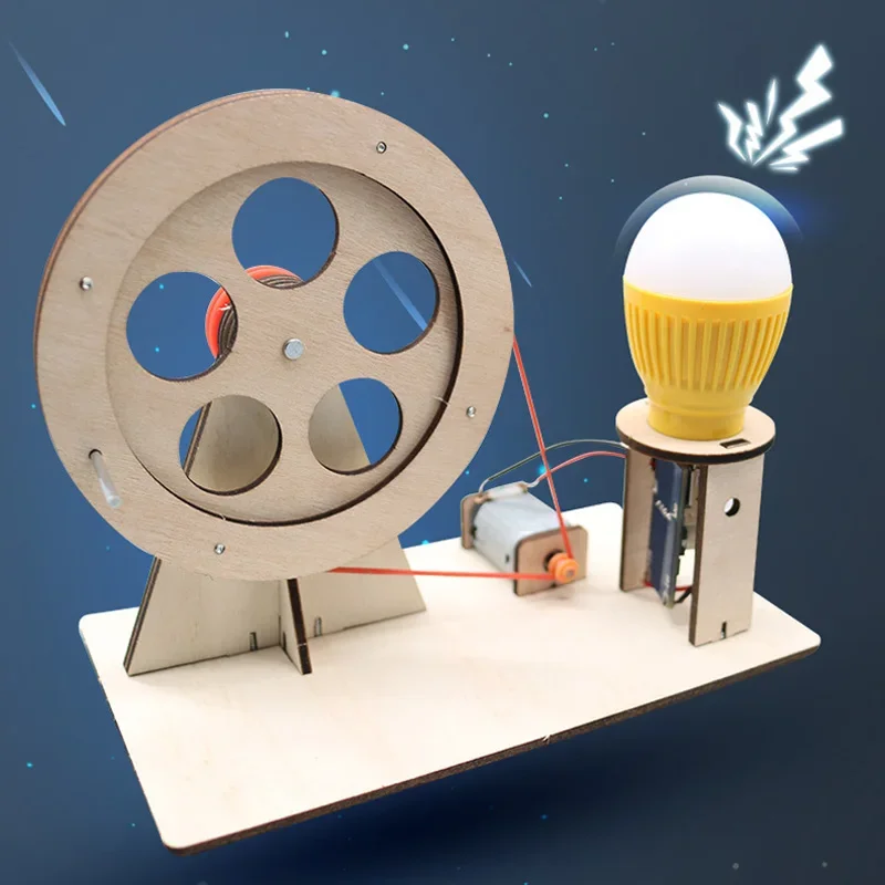 DIY Mini Hand Crank Generator Educational Model Toy - Image 3