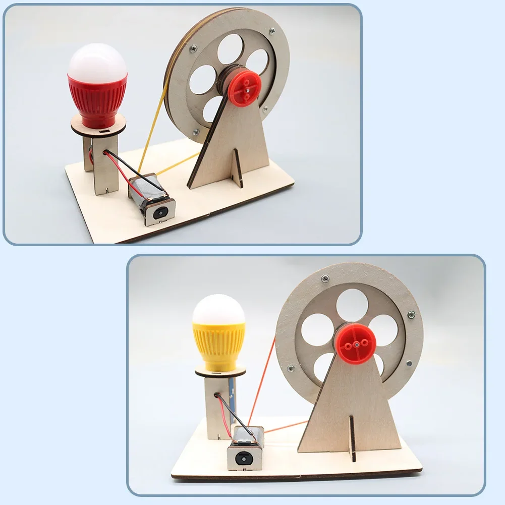 DIY Mini Hand Crank Generator Educational Model Toy - Image 4