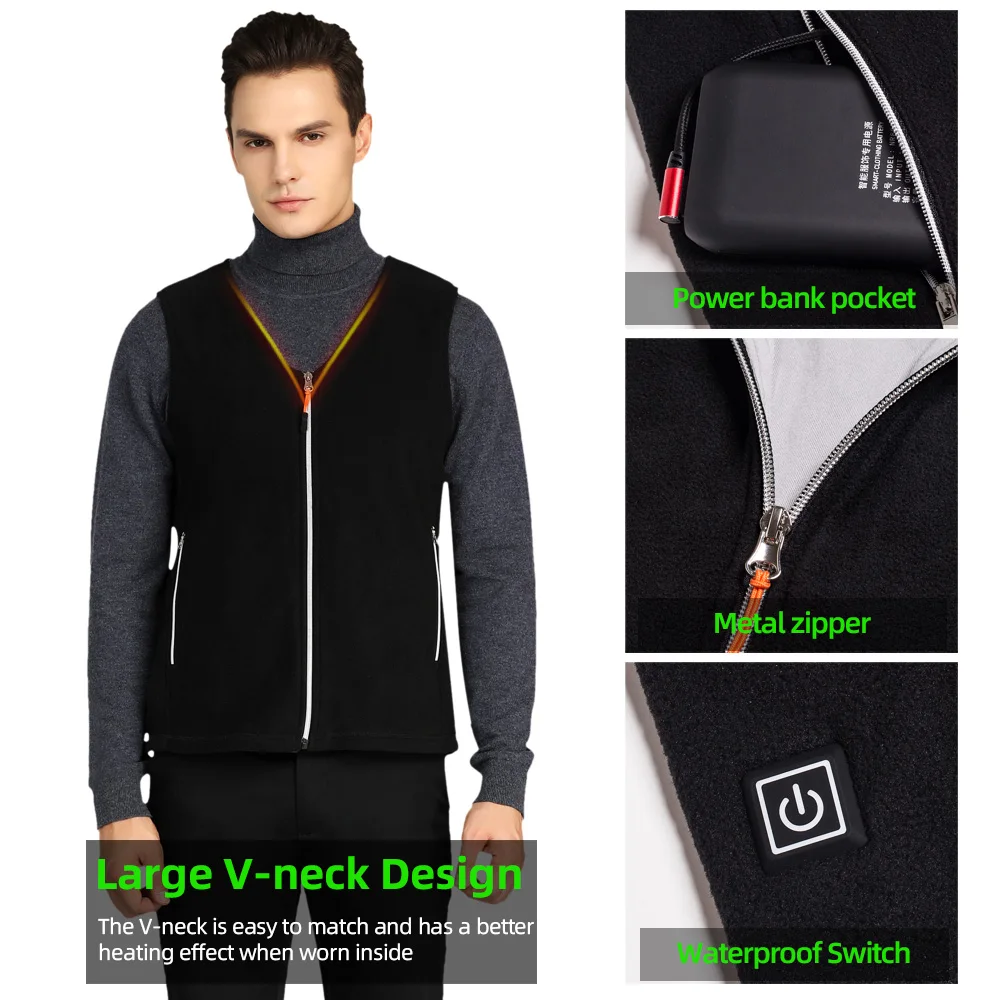 Fleece Heated Vest Men - Image 6