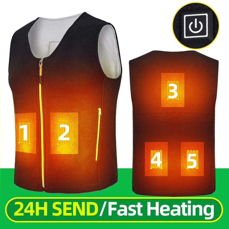 Fleece Heated Vest Men