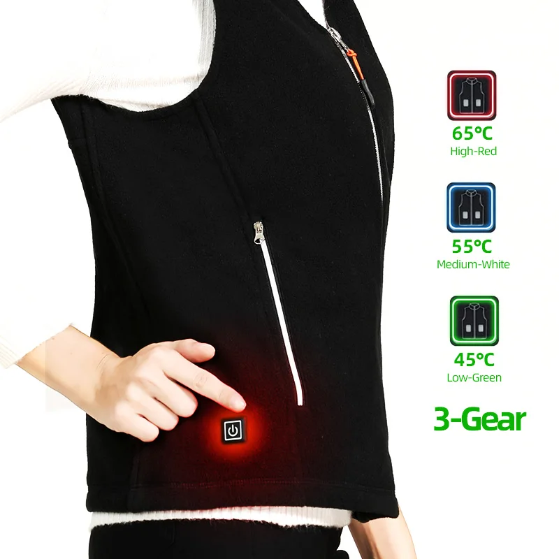 Fleece Heated Vest Men - Image 3
