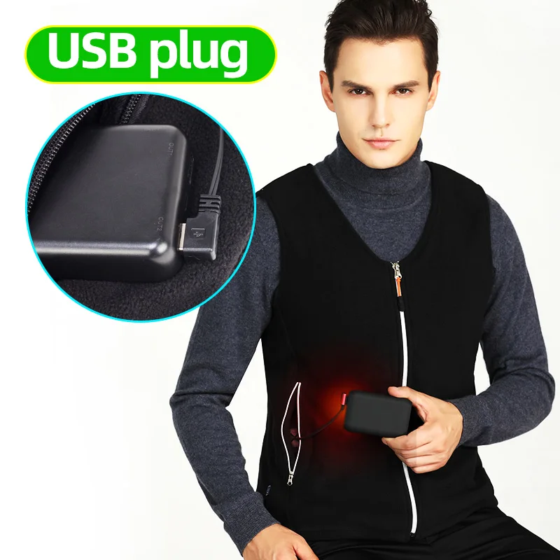 Fleece Heated Vest Men - Image 4