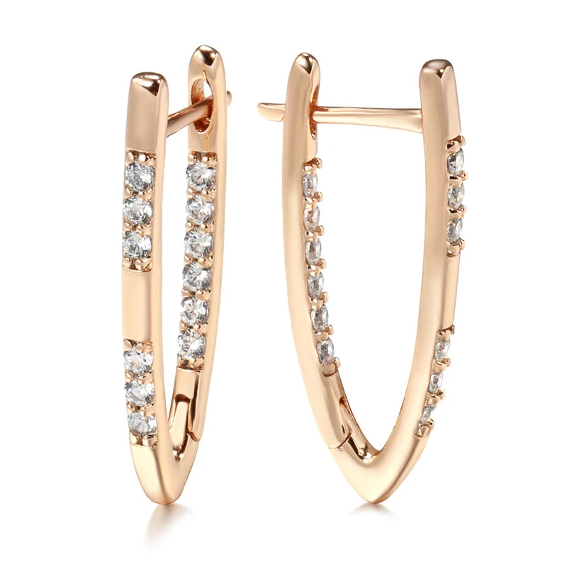 Geometric Natural Zircon Drop Earring High Quality Daily Jewelry - Image 6