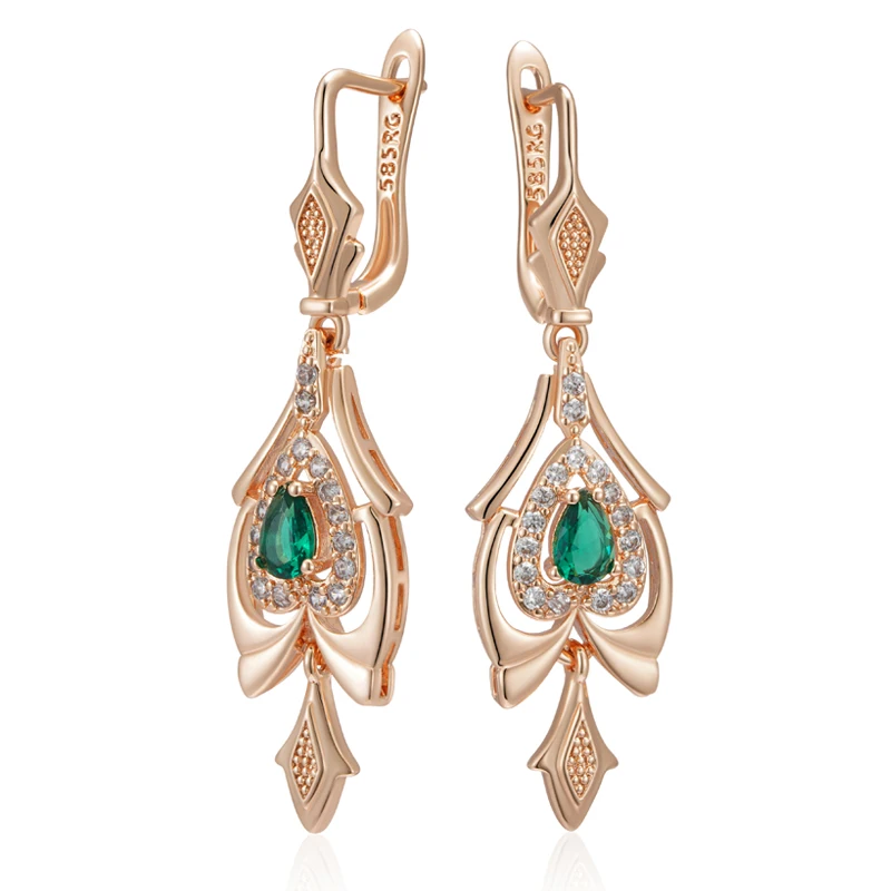 Rose Gold Color Fine Drop Earrings H1979 - Image 6